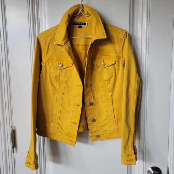 Melanie Lyne Cotton Mustard Denim Jacket - Picture 1 of 13